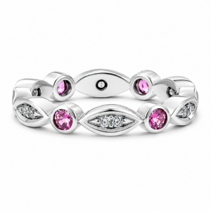 18ct diamond and sapphire full eternity ring