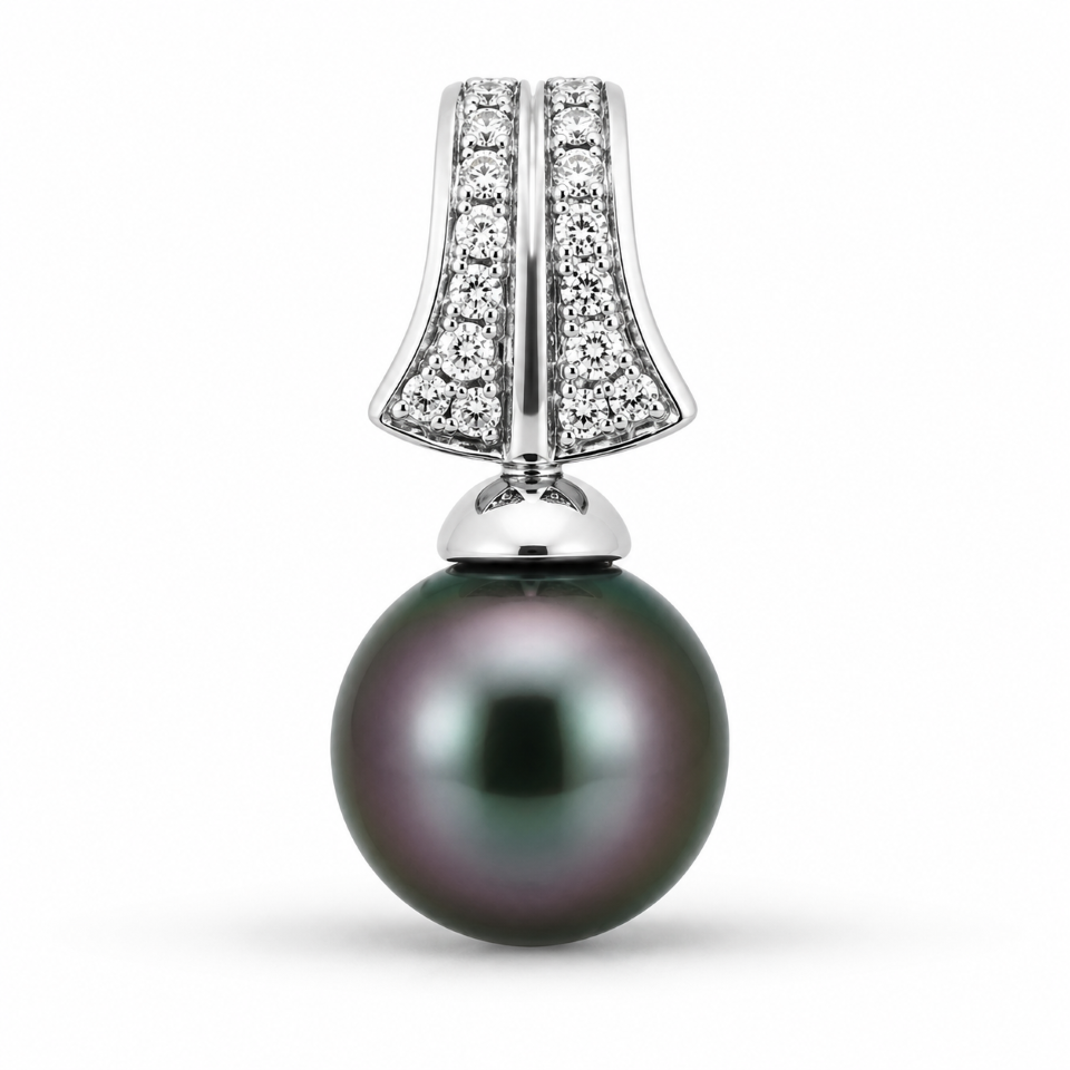 black tahitian pearl pendant made in perth