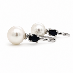 sapphire pearl drop-earrings perth
