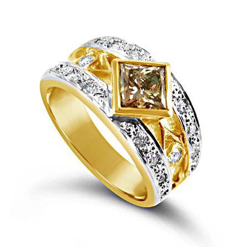 brown diamond gold ring by jewellery shop joondalup