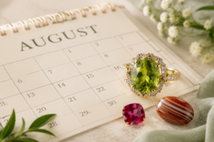 august birthstone peridot, spinel, sardonyx