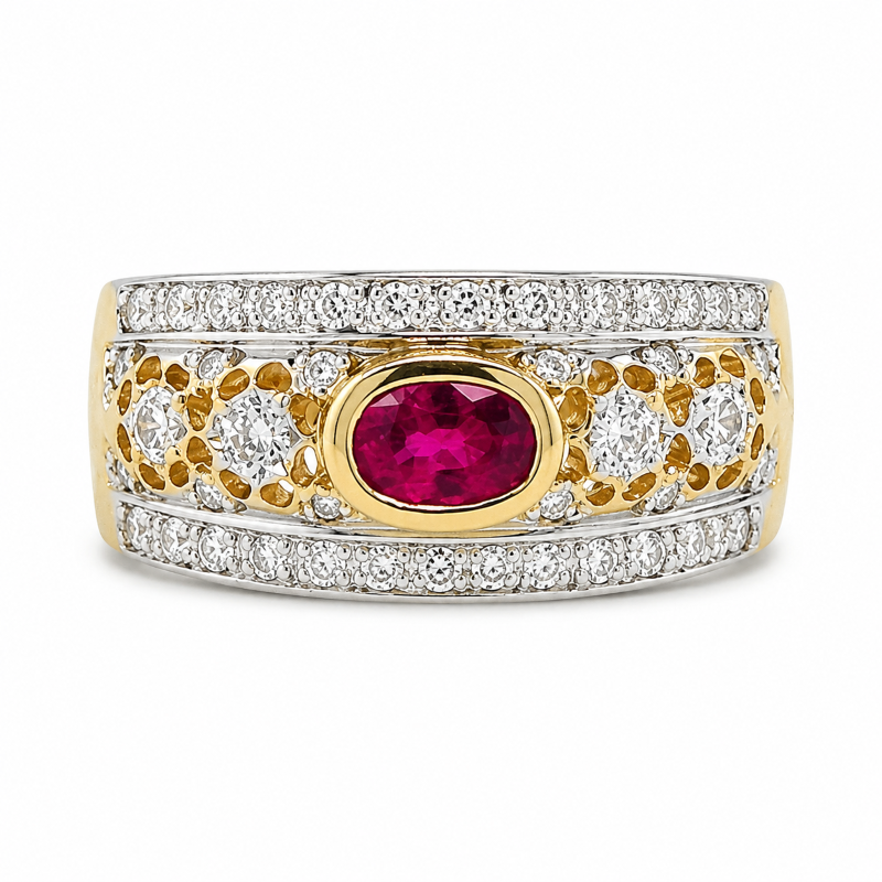 ruby diamond filigree ring perth