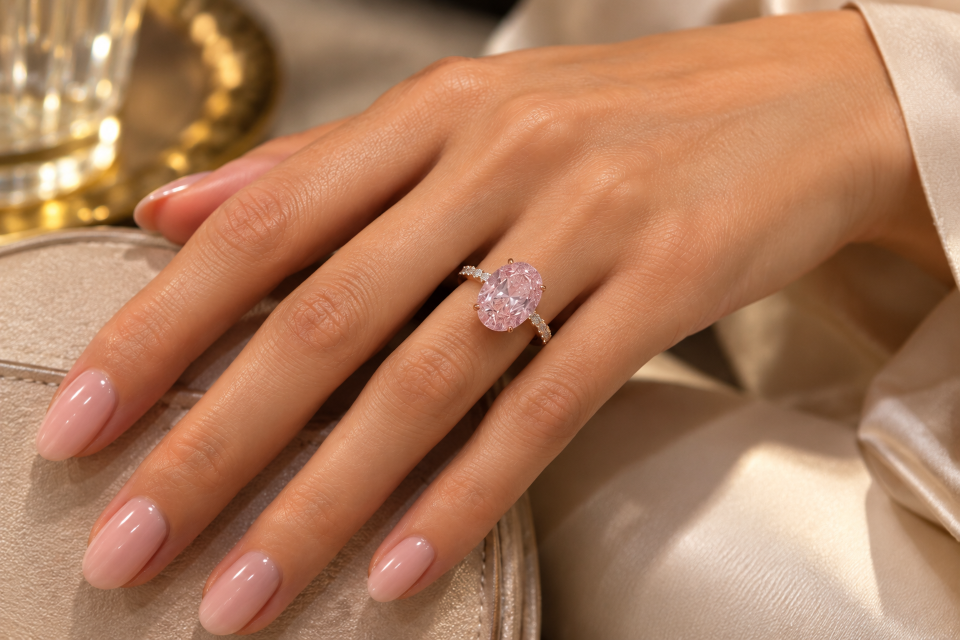 Inspiration Blake Lively pink diamond engagement ring