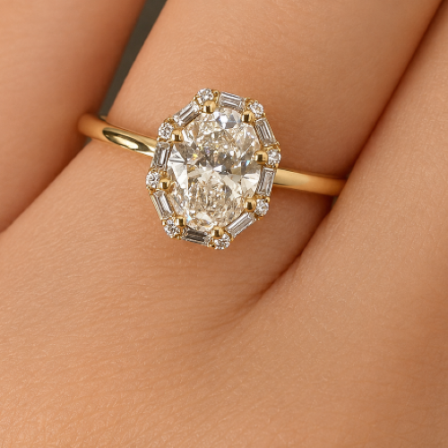custom oval halo engagement ring diamond