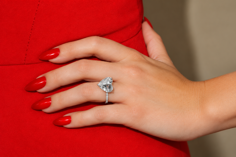 lady gaga heart diamond ring
