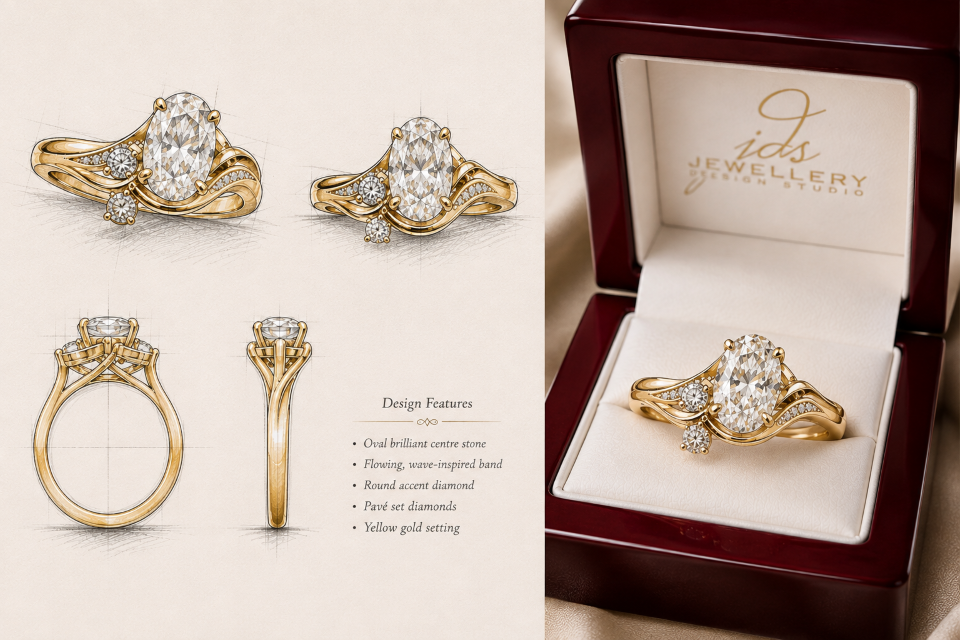 diamond ring design by Jd Studio Perth